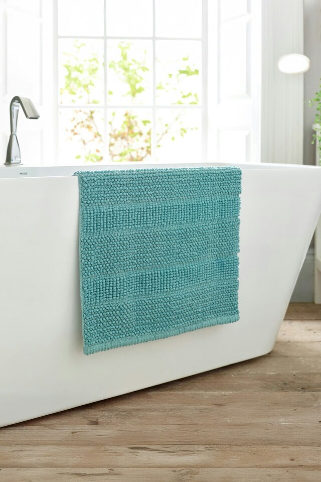 image 1 of Romeo Absorbent 1500gsm Bath Mat - Soft Bathroom 50x80cm Mat | Green | Seafoam | 50 x 80cm