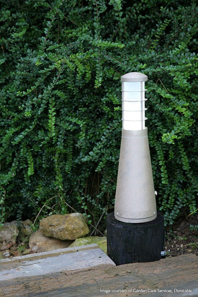 image 1 of Beta Aluminium 4-Ring Bollard Matt Silver, IP54