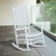 image 2 of Outsunny Garden Rocking Chair Outdoor Swing Rocker Armchair White