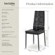 image 6 of Dining Chair Set - high backrest, slim steel legs & rhinestone highlights - Set of 8 Black