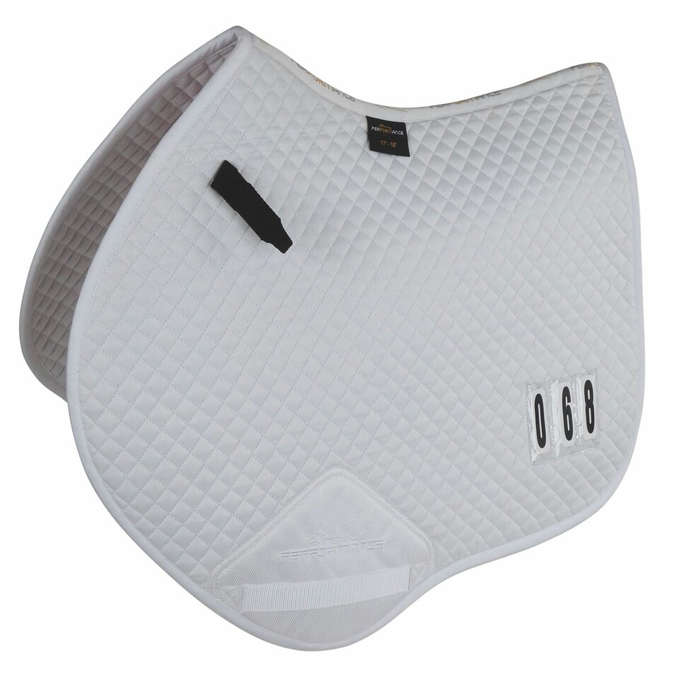 Shires Performance Numbered Jump Saddlecloth White | Size: 17-18 Inch
Colour: White