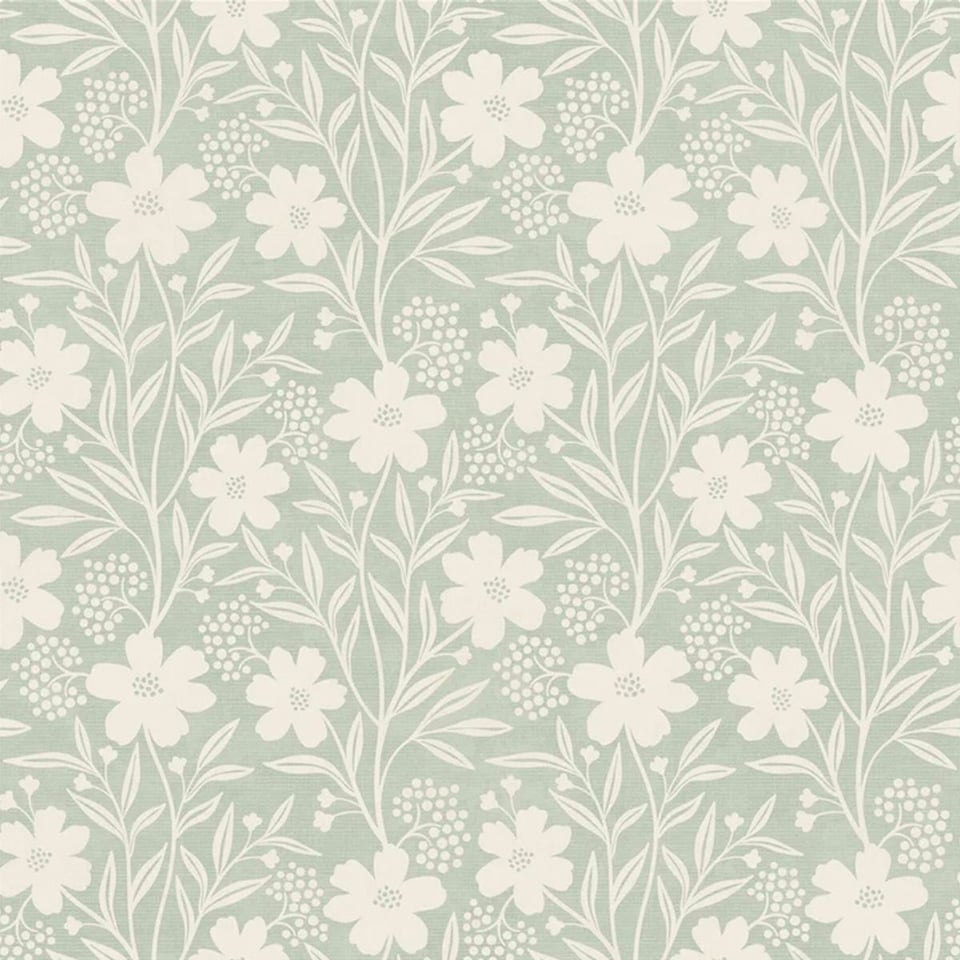 image 1 of Arthouse Berry Floral Wallpaper | Green | Sage Green | 1