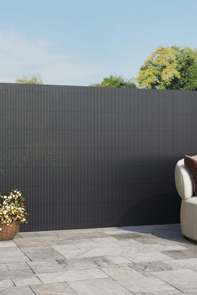image 1 of Living and Home PVC Privacy Fence Sun-blocked Screen Panels Blindfold for Balcony | Grey | 1