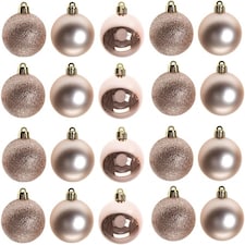 50mm/12Pcs Christmas Baubles Shatterproof Rose Gold,Tree Decorations