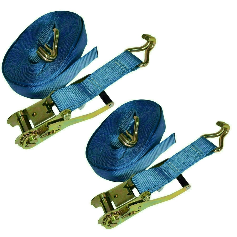 image 1 of 2 Trailer Car Recovery Ratchet Lashing Tie Down Strap 2.5 Ton 15 Metres / 50 Ft