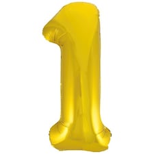 Gold Number 1 Helium Foil Giant Balloon 86cm / 34 in