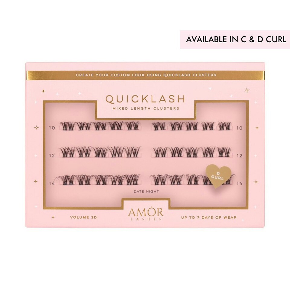 image 1 of House Of Amor - Eyelash Extensions - Mixed Length Clusters - Date Night - Volume D Curl -