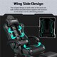 image 5 of Yaheetech Ergonomic Computer Chair with Massage Lumbar Pillow Black