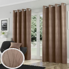 Goodwood Bronze Curtains 66 x 72 inch (168 x 183 cm) Room Darkening Eyelet Thermal Noise Reducing Curtains for Bedroom and Living Room