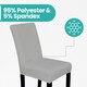 image 5 of Velvet Dining Chair Covers, Spandex High-Back Chair Slipcovers - 220GSM