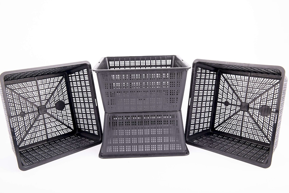 image 1 of Aquatic Pond Planting Basket - Square - 19cm / 2 Ltr - Mesh Plant Pot for Water Garden Ponds, Protects Roots from Fish
