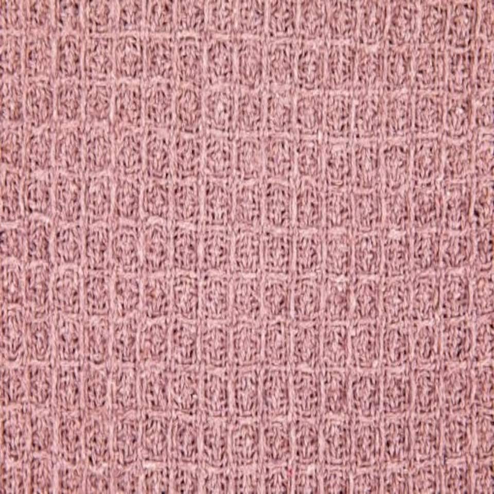 image 1 of Waffle Collection Recycled Cotton Throw in Blush Pink (50" x 60")
