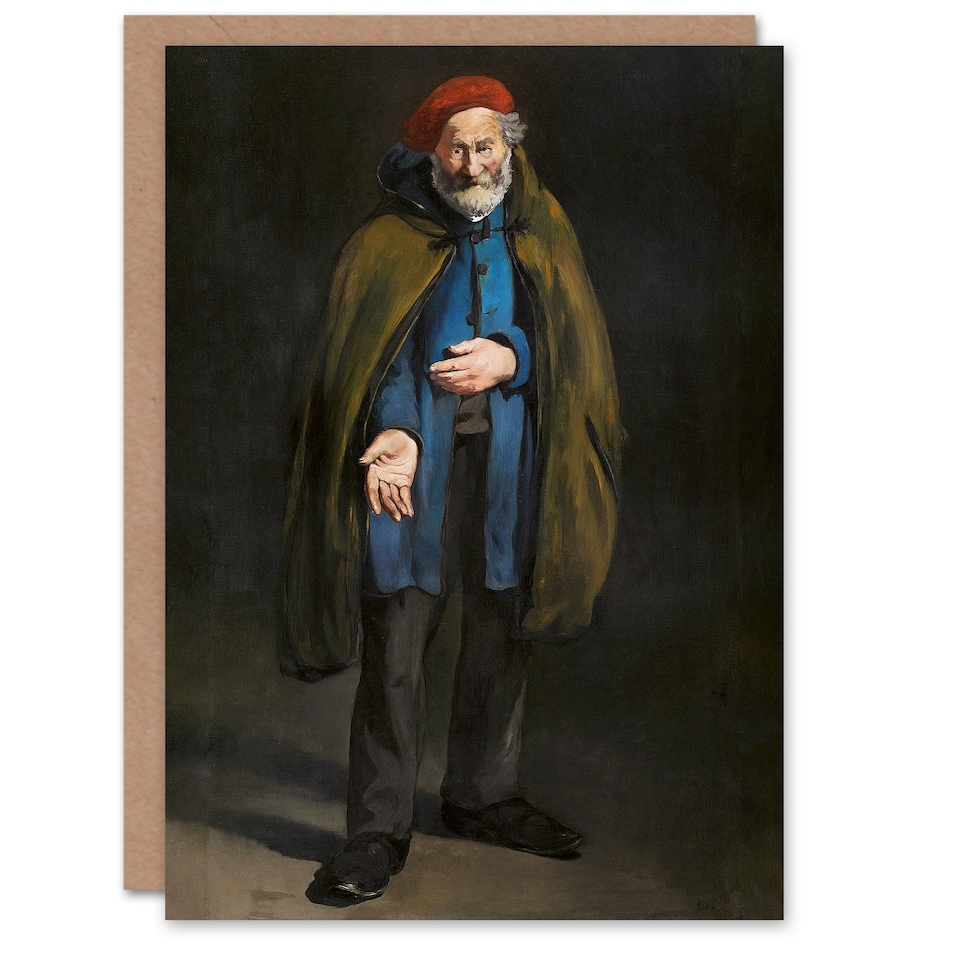 image 1 of Edouard Manet Art Card Beggar with Duffle Coat Philosopher