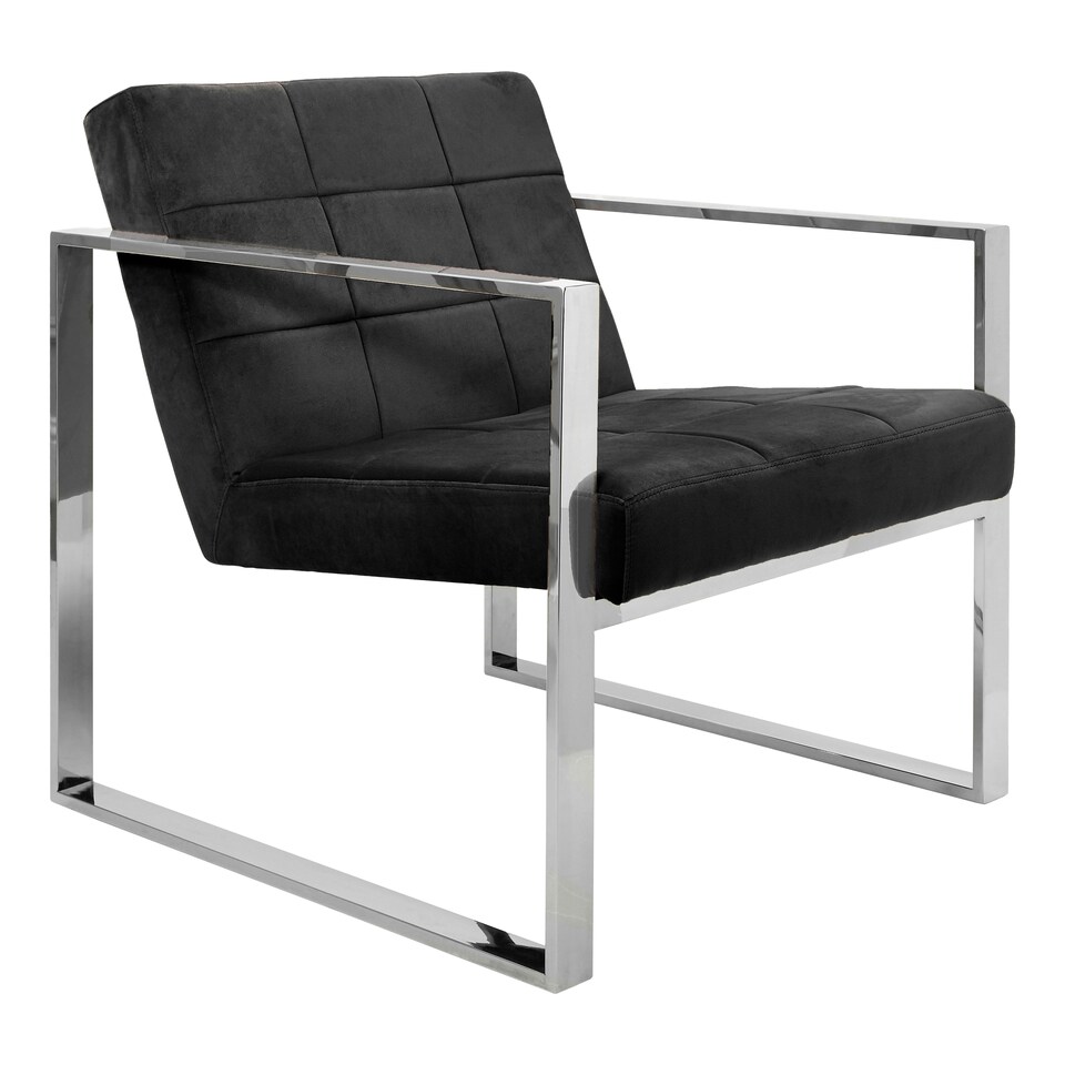 image 1 of Interiors by Premier Vogue Black Velvet Cocktail Chair