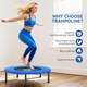 image 5 of HOMCOM 81cm Fitness Trampoline Exercise, Max Load 100 KG, Blue Black