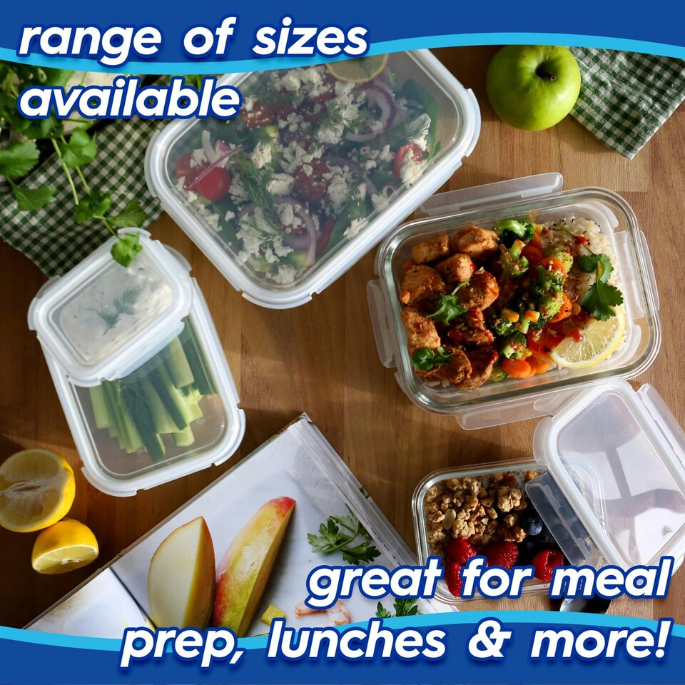 image 1 of Harbour Housewares Glass Food Storage Container with Lid - 1 Litre