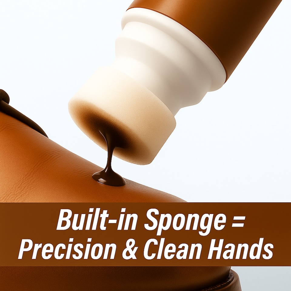 image 1 of Shine & Protect Shoe Polish - 75ml Liquid Shoe Polish - Brown