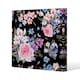 image 1 of Bright Pink Flowers on Black (Canvas Print) 77 x 77 x 4cm