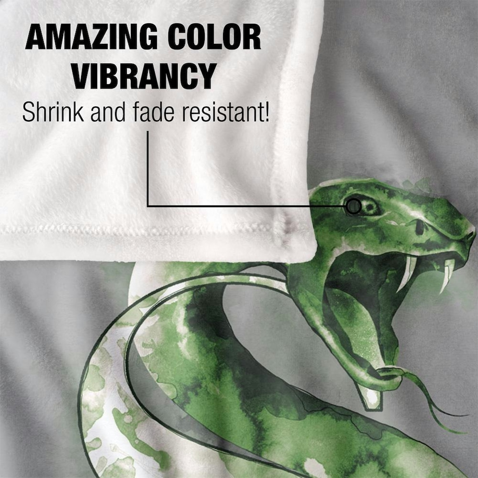image 1 of Harry Potter Slytherin Ink Splatter Blanket - Multicoloured - One Size