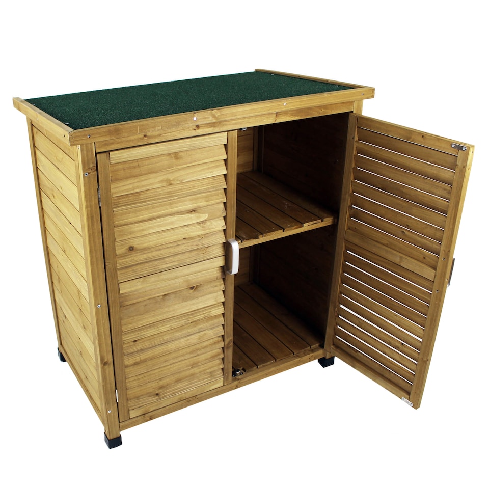 image 1 of Wooden Garden Shed Outdoor Store Cupboard Tool Storage Lawn Mower Wood Cabinet