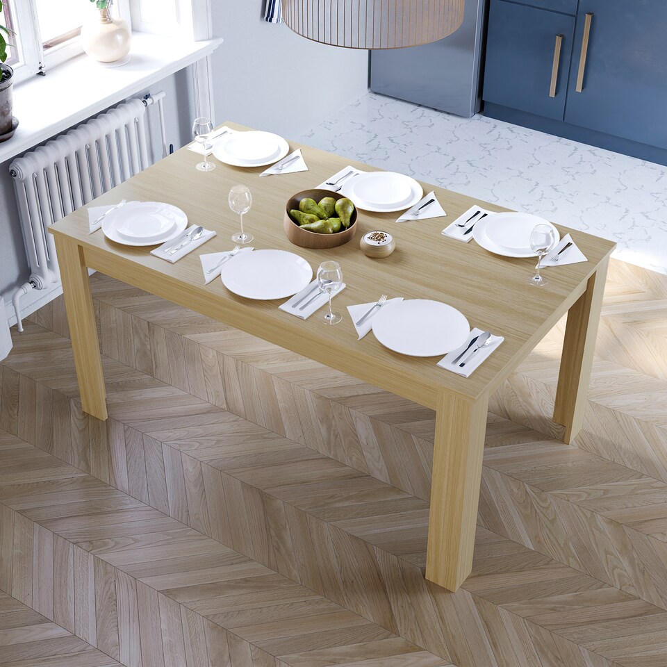 image 1 of Vida Designs Medina 6 Seater Dining Table, Oak