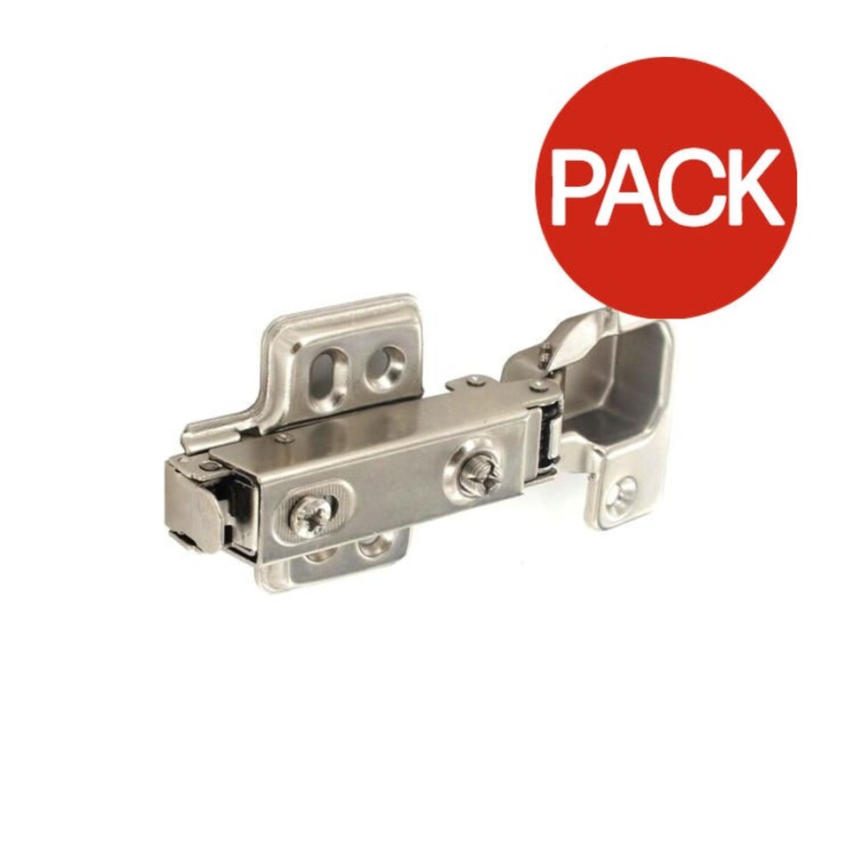 Securit Soft Close Concealed Hinges (Pack Of 6) - Silver - 12.5 x 37.5 x 5.5cm