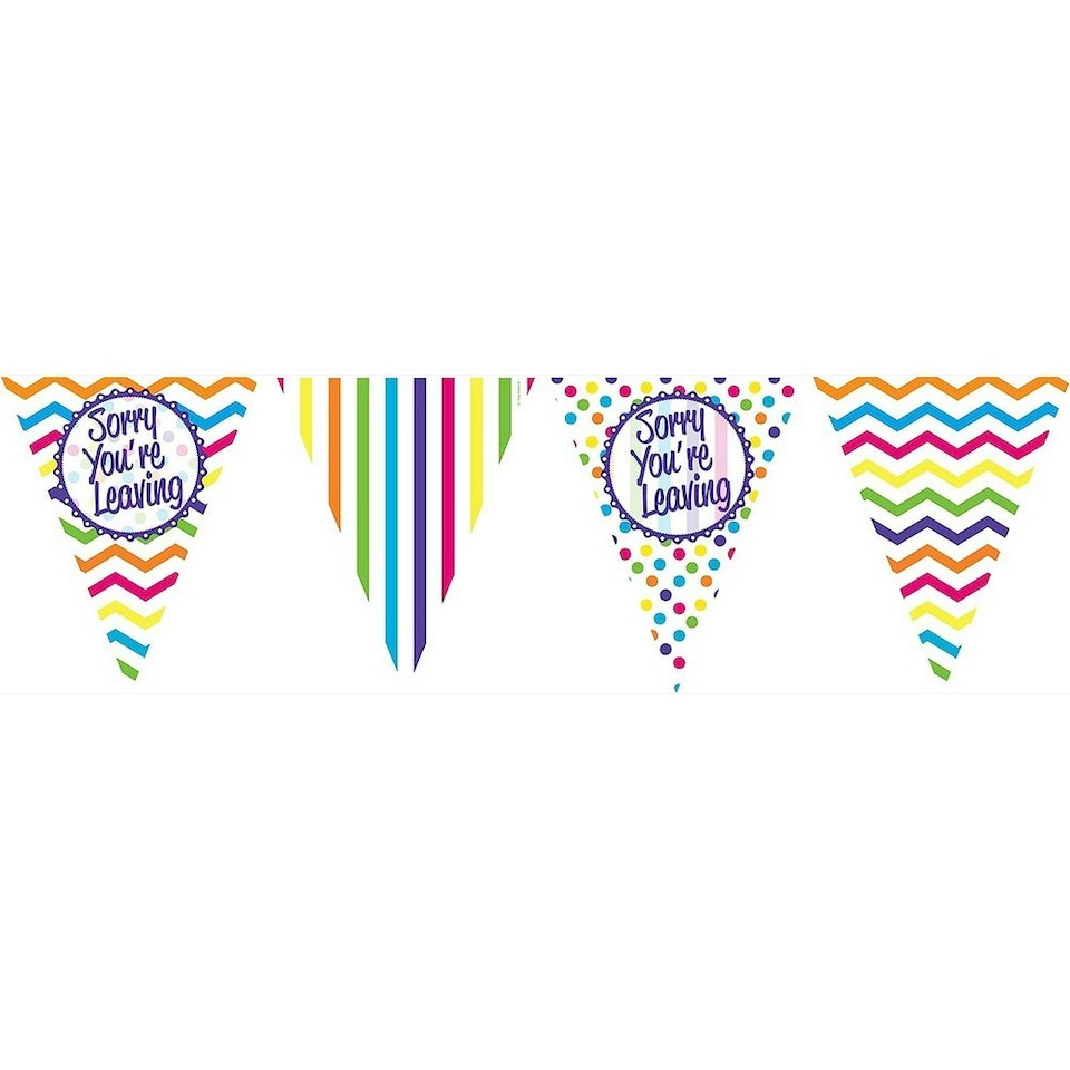 Creative Party Sorry You´re Leaving Paper Chevron Bunting - Multicoloured - One Size