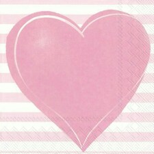 IHR Lunch Napkins All You Need Is Love Rose 33cm 3ply 20 Pack