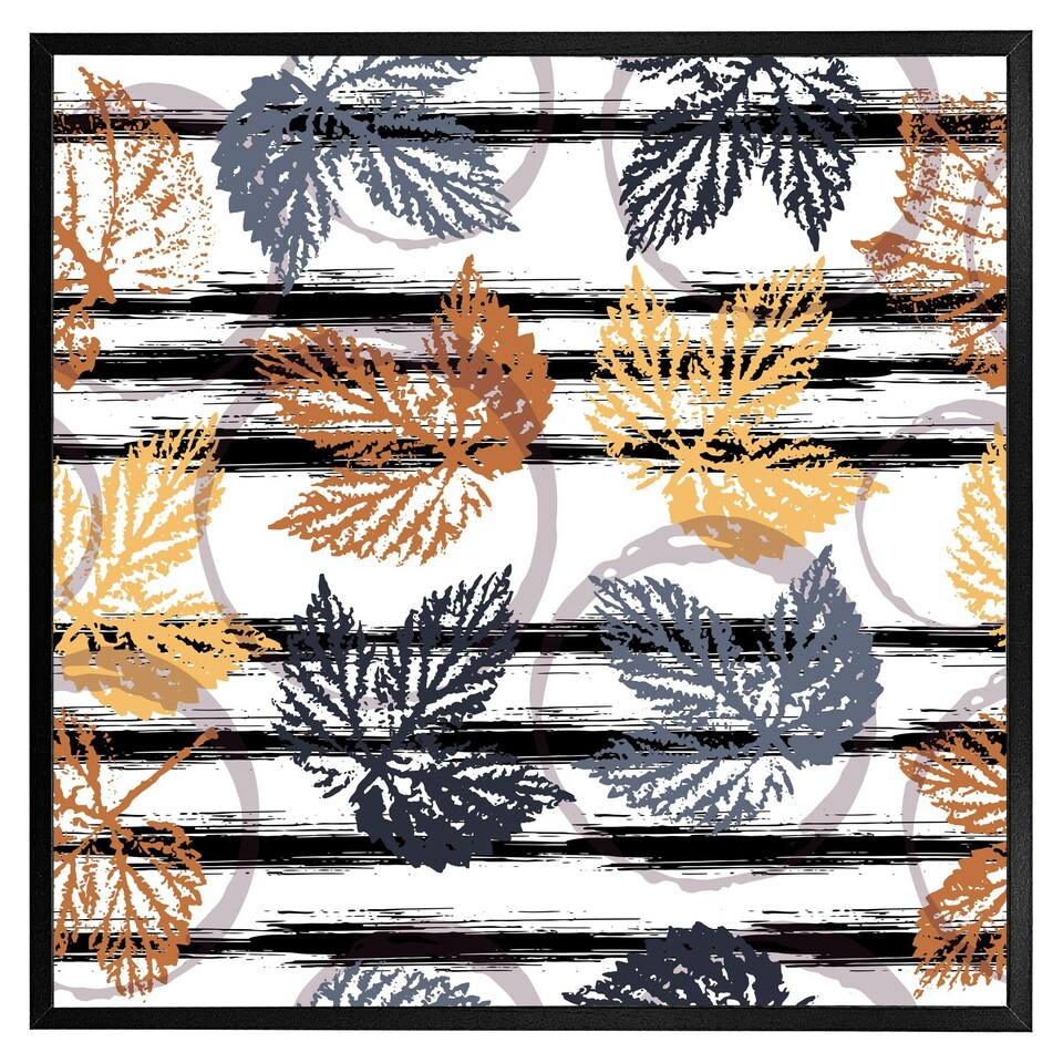 image 1 of Cute autumn leaves (Picutre Frame) Brown | Oak | XL