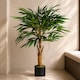 image 3 of Artificial 100cm Realistic Artificial Tree Longifolia Ficus Natural Trunk | Green | 3ft