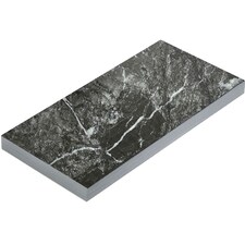 NOVECRAFTO Black Self Adhesive Vinyl Floor Tiles - 12”x24” (30.48x60.96cm) - Large Peel & Stick Waterproof Marble Effect Flooring - Pack of Tiles Black | 3.71 sqm