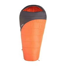 Mountain Warehouse Summit Sleeping Bag Adult Mummy Camping Hiking Winter Warm Right Handed Zip - Long length (215cm) Orange
