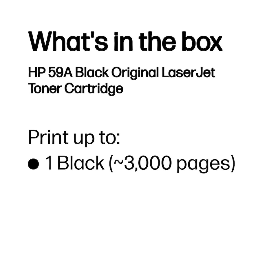image 1 of HP CF259A Toner Cartridges | Multi | HP 59A Black Genuine Toner Cartridge | 1
