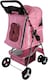 image 6 of Pet Stroller Dog Cat Puppy Pram Pushchair Travel Cart Jogging Buggy Carrier (Pink with Cover)