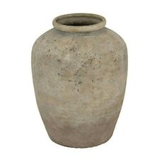 Deruta Medium Mottled Vase - Ceramic - L30 x W30 x H40 cm - Grey Grey