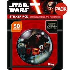 Star Wars Paper Puffy Stickers (Pack of 50) - Red/Black - One Size