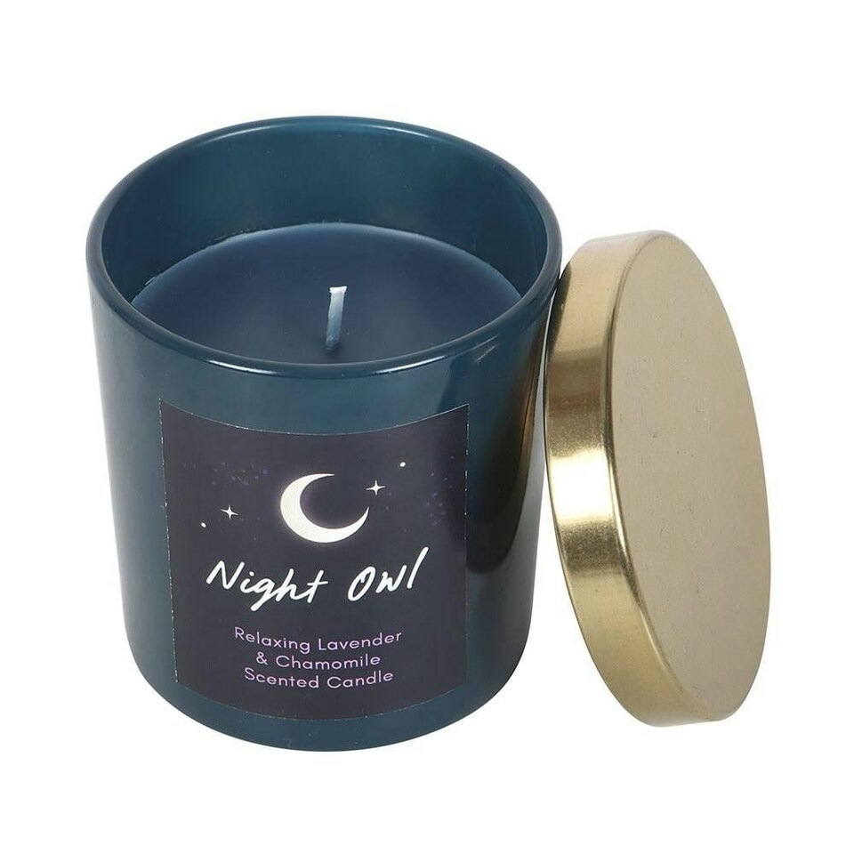 image 1 of Something Different Night Owl Lavender & Chamomile Candle - Blue - One Size