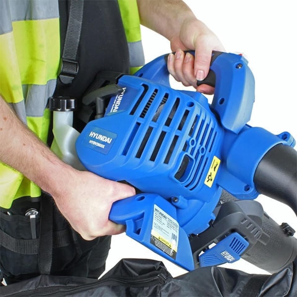 image 1 of Hyundai 3-IN-1 Petrol Leaf Blower Garden Vacuum Shredder 26cc 2-Stroke HYBV2600X