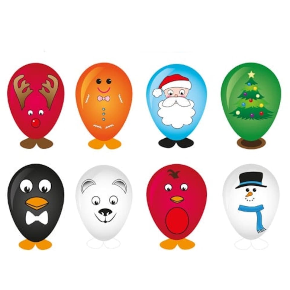 Assorted Christmas Balloon Head Kit