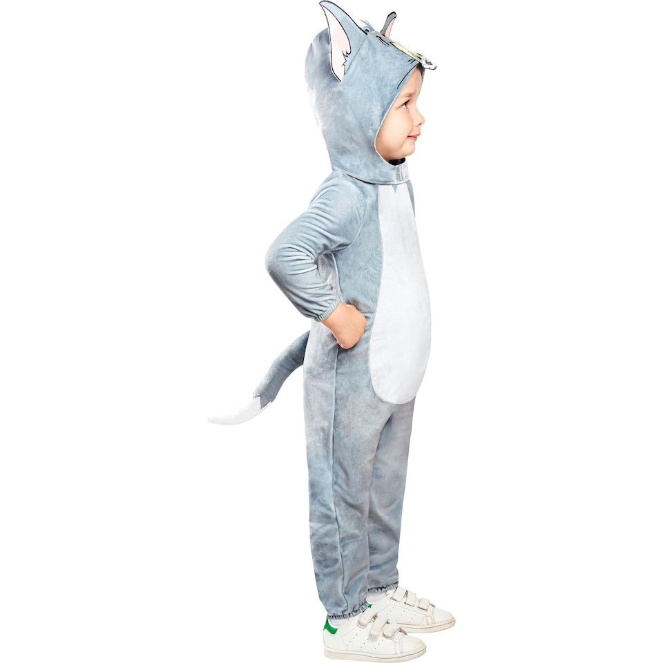 image 1 of Tom And Jerry Childrens/Kids Tom Costume - Grey/White/Black - 4-5 Years 4
