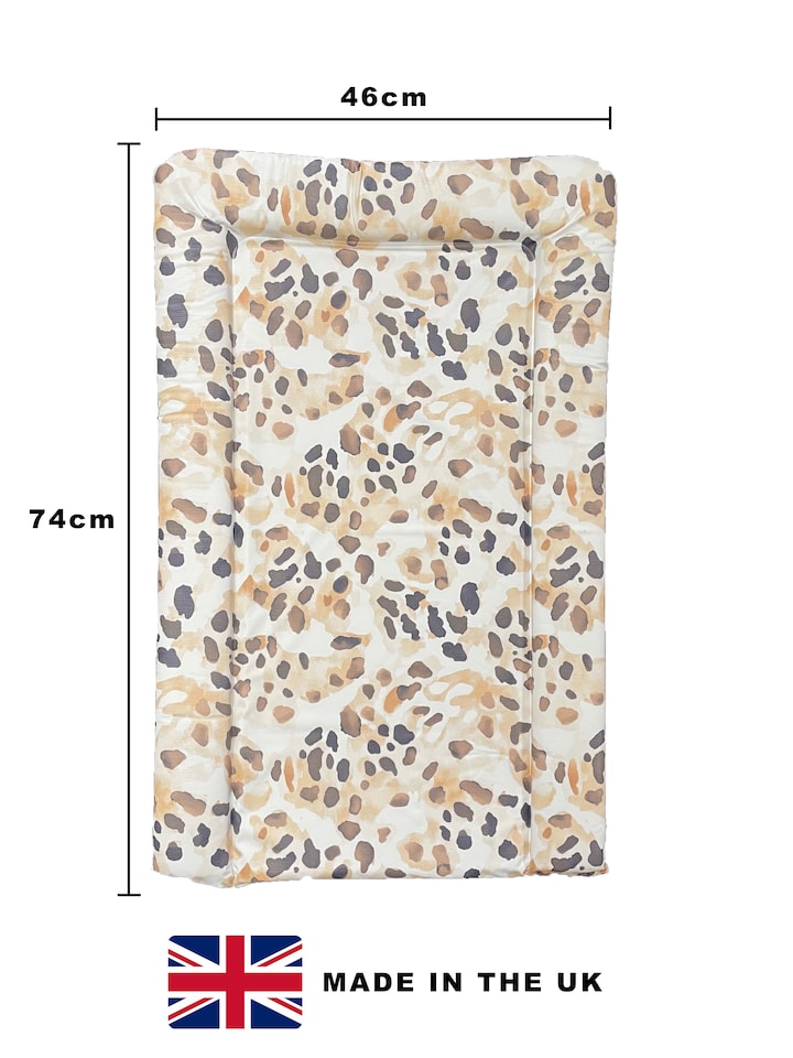 image 1 of Babybase Padded Changing Mat 74 x 46cm Leopard Print