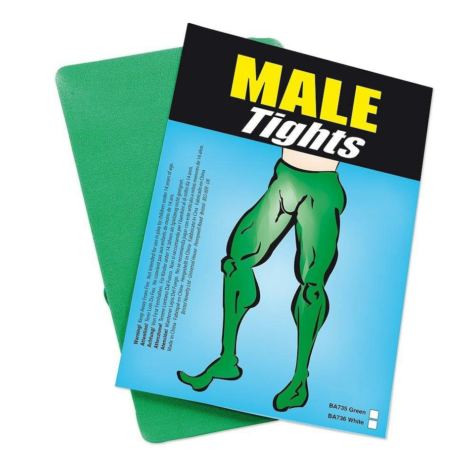 image 1 of Bristol Novelty Mens Fancy Dress Tights - Green - One Size Green | One Size