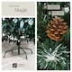 image 5 of Christmas Tree - artificial Christmas tree with frosted tips, pine cones, and metal stand | Green | green | 1