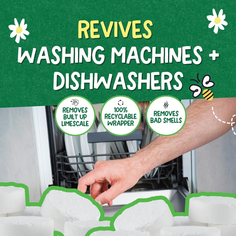 image 1 of Ecoegg Washing Machine & Dishwasher Cleaner Detox Tablets/Deep Clean, Odour Removal, Fits All Machines, De-Scales, (10 Uses)