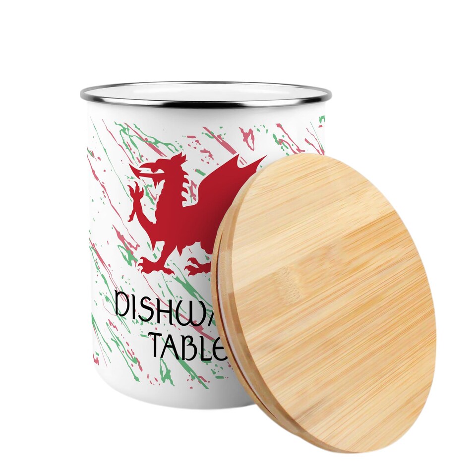 image 1 of Welsh Dragon Dishwasher Tablets Storage Tin
