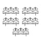 image 1 of Fleur de Lys Black Plastic Garden Lawn Edging (60cm x 32cm) - 5 Panels