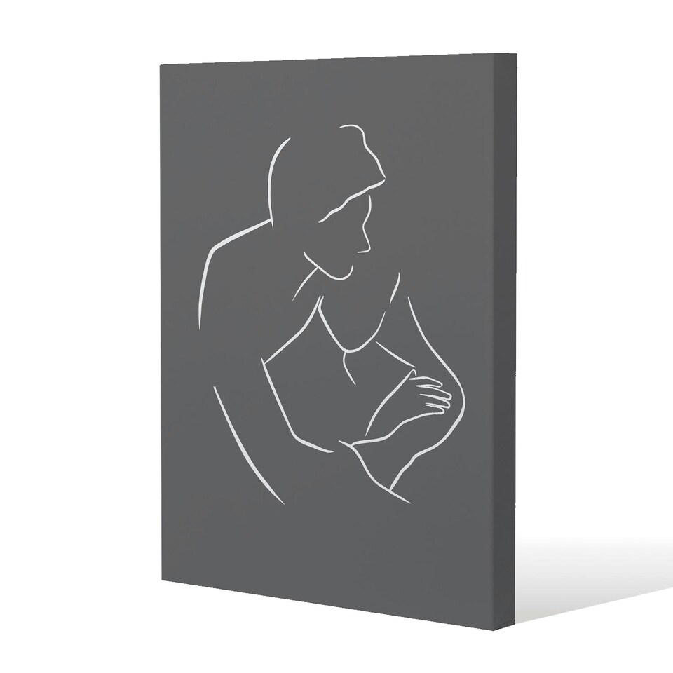 image 1 of Drawing of a couple in one line (Canvas Print)