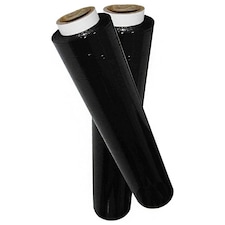 12 Rolls Of Black 400mm Standard Core Tear Resistant Pallet Shrink Wrap Rolls