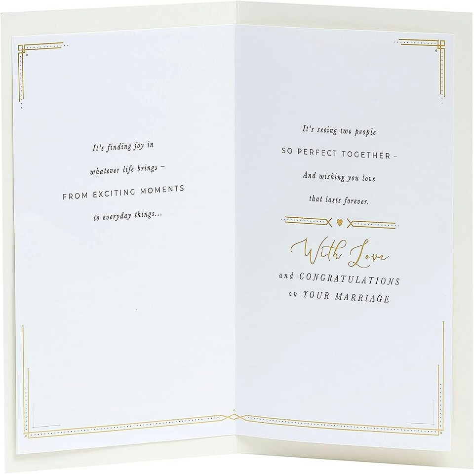 image 1 of Poetic Design Wedding Congratulations Card