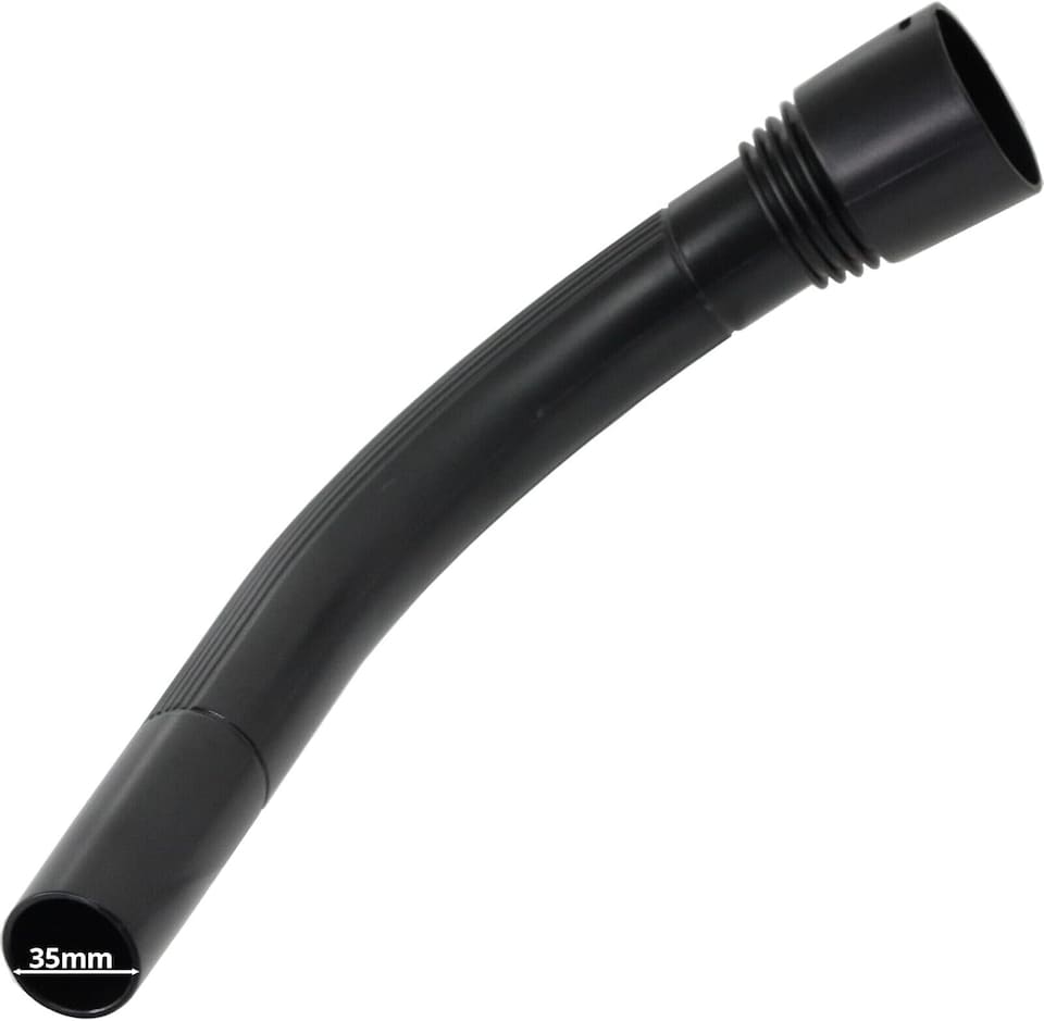 image 1 of SPARES2GO Curved End Suction Hose Handle compatible with Morphy Richards Vacuum Cleaner (35mm)